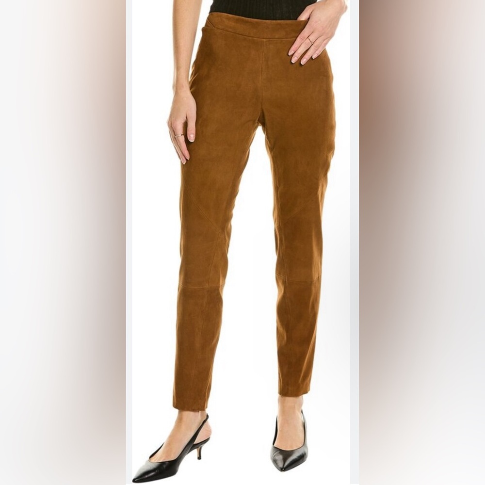 Lafayette 148 New York Brooklyn Suede Pant size M